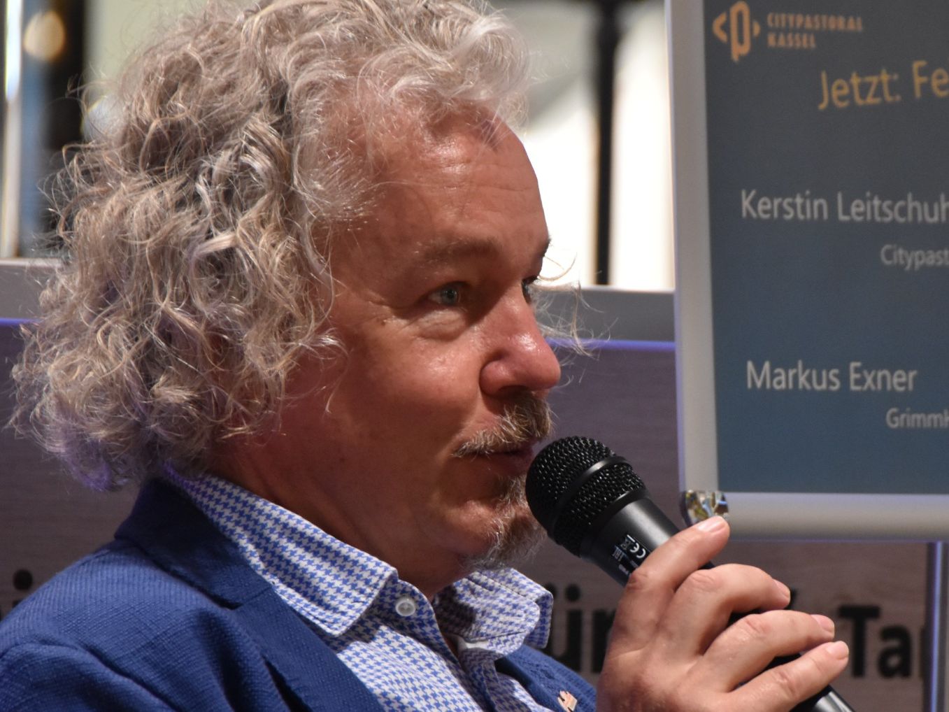 Markus Exner beim Feierabendgespräch der Citypastoral Kassel