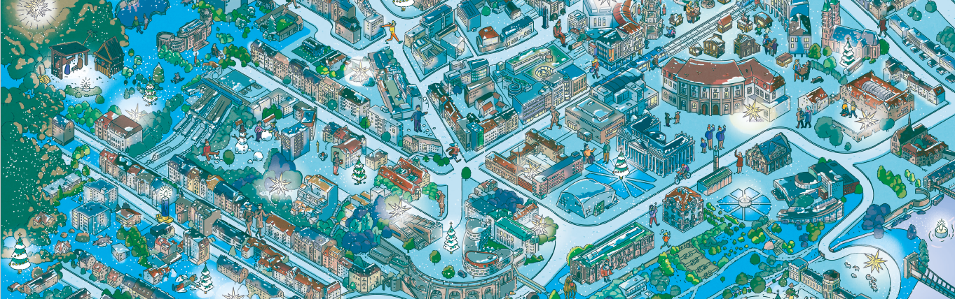 Weihnachtsgeschenkpapier aus Kassel